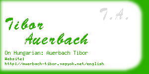 tibor auerbach business card